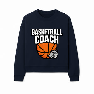 Basketball Coach Graphic Tee - Sports Coaching T-Shirt with Whistle and Ball Design for Coaches and Players - Sweatshirt 1758186543406.jpg