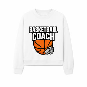 Basketball Coach Graphic Tee - Sports Coaching T-Shirt with Whistle and Ball Design for Coaches and Players - Sweatshirt 1758186543829.jpg