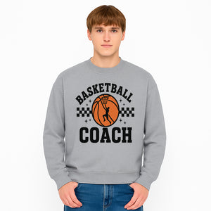 Basketball Coach Graphic Print | Sports Team Apparel | Coaching Gifts | Athletic Merchandise | Basketball Fan Decor - Sweatshirt 1758186545678.jpg