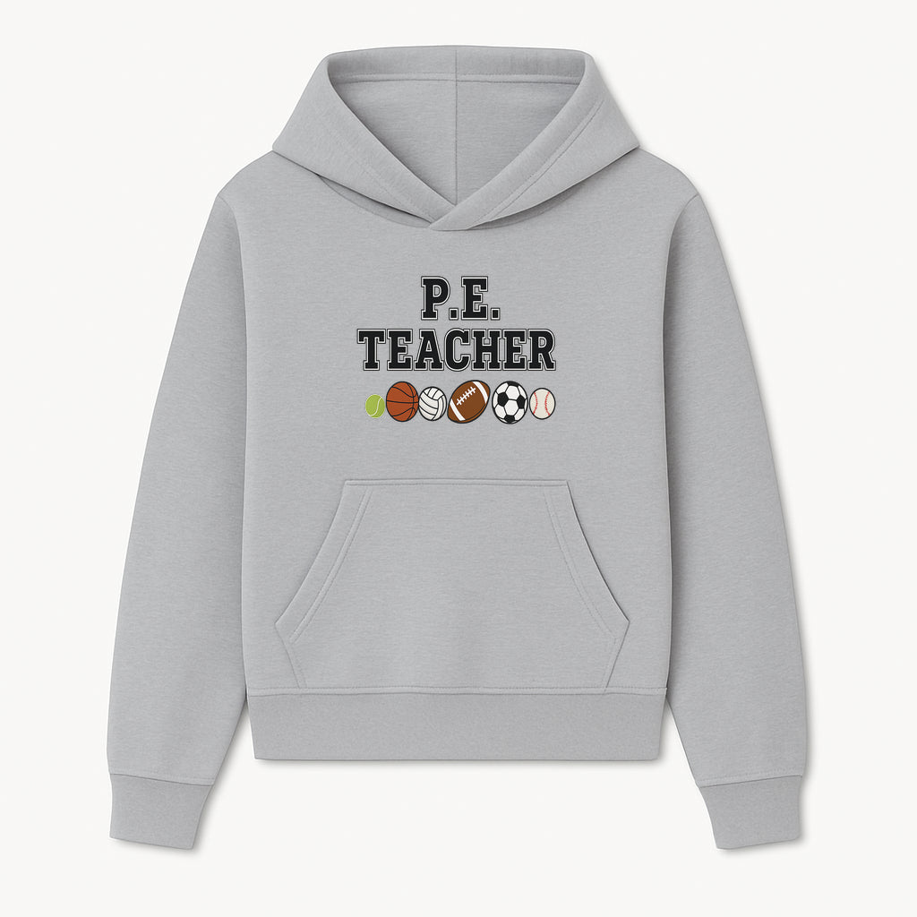P.E. Teacher Gift Shirt | Sports Lover Apparel with Tennis, Basketball, Soccer & More | Fun Teaching Outfit for Gym Instructors - Hoodie 1758186556429.jpg