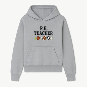 P.E. Teacher Gift Shirt | Sports Lover Apparel with Tennis, Basketball, Soccer & More | Fun Teaching Outfit for Gym Instructors - Hoodie 1758186557911.jpg