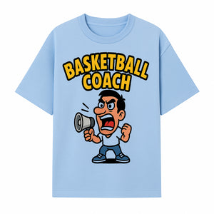 Basketball Coach Cartoon Graphic Tee - Funny Sports Apparel for Coaches & Players - T-shirt 1758186572015.jpg