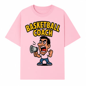 Basketball Coach Cartoon Graphic Tee - Funny Sports Apparel for Coaches & Players - T-shirt 1758186572148.jpg