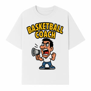 Basketball Coach Cartoon Graphic Tee - Funny Sports Apparel for Coaches & Players - T-shirt 1758186572929.jpg