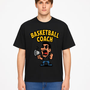 Basketball Coach Cartoon Graphic Tee - Funny Sports Apparel for Coaches & Players - T-shirt 1758186574070.jpg