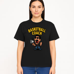 Basketball Coach Cartoon Graphic Tee - Funny Sports Apparel for Coaches & Players - T-shirt 1758186574204.jpg