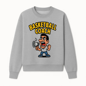 Basketball Coach Cartoon Graphic Tee - Funny Sports Apparel for Coaches & Players - Sweatshirt 1758186574350.jpg