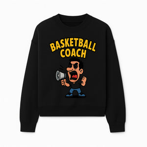 Basketball Coach Cartoon Graphic Tee - Funny Sports Apparel for Coaches & Players - Sweatshirt 1758186574531.jpg