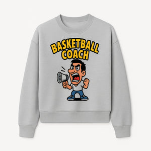 Basketball Coach Cartoon Graphic Tee - Funny Sports Apparel for Coaches & Players - Sweatshirt 1758186574990.jpg
