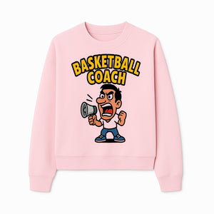 Basketball Coach Cartoon Graphic Tee - Funny Sports Apparel for Coaches & Players - Sweatshirt 1758186575271.jpg