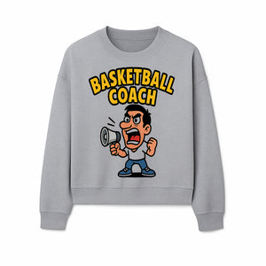 Basketball Coach Cartoon Graphic Tee - Funny Sports Apparel for Coaches & Players - Sweatshirt 1758186575900.jpg