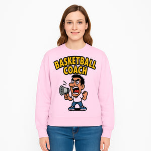 Basketball Coach Cartoon Graphic Tee - Funny Sports Apparel for Coaches & Players - Sweatshirt 1758186577314.jpg