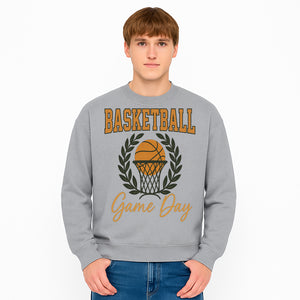 Basketball Game Day T-Shirt | Sporty Athleisure Apparel | Perfect for Fans and Players | Trendy Athletic Wear - Sweatshirt 1758186578285.jpg