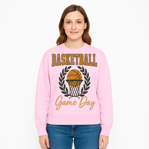 Basketball Game Day T-Shirt | Sporty Athleisure Apparel | Perfect for Fans and Players | Trendy Athletic Wear - Sweatshirt 1758186578428.jpg