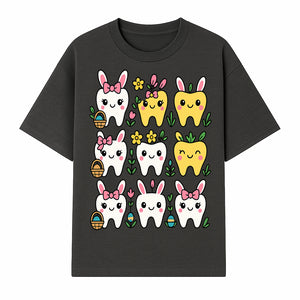 Cute Bunny Teeth Stickers | Easter Tooth Decor | Kawaii Dental Art for Kids | Fun Spring Decorations | Whimsical Tooth and Flower Designs - T-shirt 1758250137866.jpg