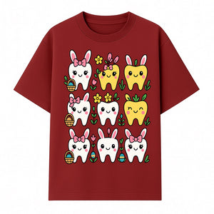 Cute Bunny Teeth Stickers | Easter Tooth Decor | Kawaii Dental Art for Kids | Fun Spring Decorations | Whimsical Tooth and Flower Designs - T-shirt 1758250138676.jpg