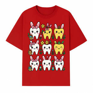 Cute Bunny Teeth Stickers | Easter Tooth Decor | Kawaii Dental Art for Kids | Fun Spring Decorations | Whimsical Tooth and Flower Designs - T-shirt 1758250138954.jpg