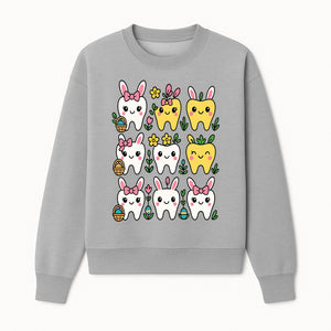 Cute Bunny Teeth Stickers | Easter Tooth Decor | Kawaii Dental Art for Kids | Fun Spring Decorations | Whimsical Tooth and Flower Designs - Sweatshirt 1758250140634.jpg