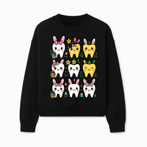 Cute Bunny Teeth Stickers | Easter Tooth Decor | Kawaii Dental Art for Kids | Fun Spring Decorations | Whimsical Tooth and Flower Designs - Sweatshirt 1758250140812.jpg