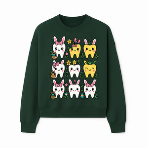 Cute Bunny Teeth Stickers | Easter Tooth Decor | Kawaii Dental Art for Kids | Fun Spring Decorations | Whimsical Tooth and Flower Designs - Sweatshirt 1758250141136.jpg