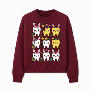 Cute Bunny Teeth Stickers | Easter Tooth Decor | Kawaii Dental Art for Kids | Fun Spring Decorations | Whimsical Tooth and Flower Designs - Sweatshirt 1758250141769.jpg
