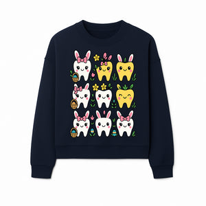 Cute Bunny Teeth Stickers | Easter Tooth Decor | Kawaii Dental Art for Kids | Fun Spring Decorations | Whimsical Tooth and Flower Designs - Sweatshirt 1758250141928.jpg