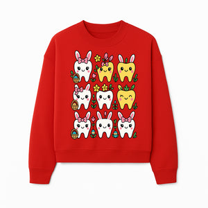 Cute Bunny Teeth Stickers | Easter Tooth Decor | Kawaii Dental Art for Kids | Fun Spring Decorations | Whimsical Tooth and Flower Designs - Sweatshirt 1758250142068.jpg