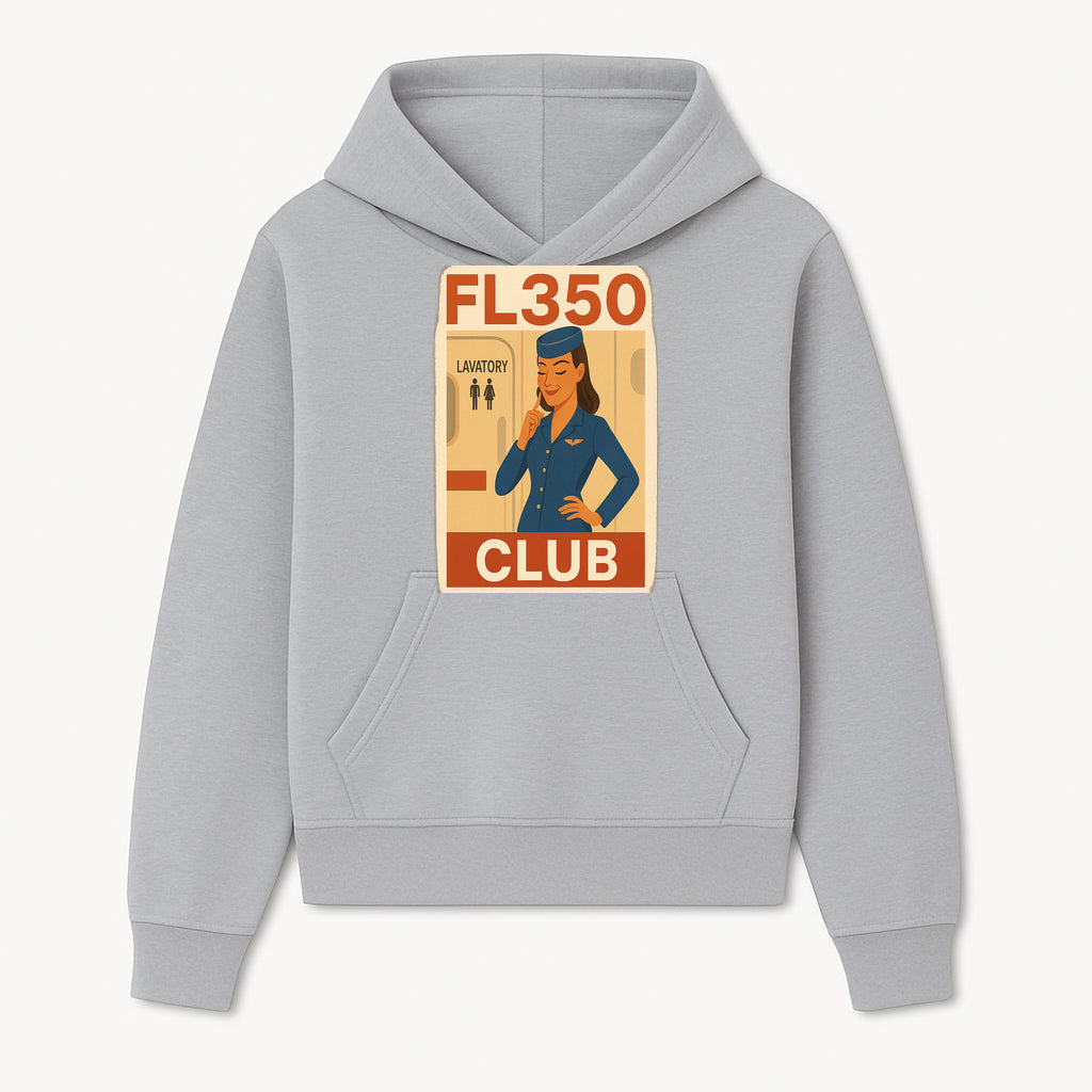 Vintage Airline Flight Attendant FL350 Club Poster Art - Retro Aviation Wall Decor - Hoodie 1758254650842.jpg