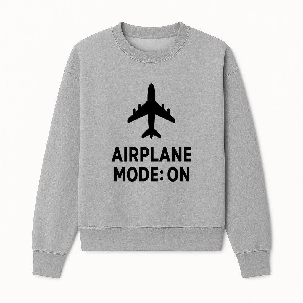 Airplane Mode On Graphic Tee, Travel Shirt, Aviation Lover Gift, Cool Airplane Design, Casual Outfit, Unisex Apparel - Sweatshirt 1758254652407.jpg