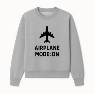 Airplane Mode On Graphic Tee, Travel Shirt, Aviation Lover Gift, Cool Airplane Design, Casual Outfit, Unisex Apparel - Sweatshirt 1758254652407.jpg