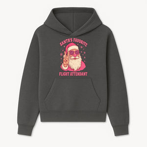 Santa's Favorite Flight Attendant Gift T-Shirt, Funny Christmas Apparel, Holiday Humor, Cute Santa Graphic Tee for Women and Men - Hoodie 1758254653085.jpg