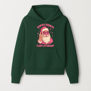 Santa's Favorite Flight Attendant Gift T-Shirt, Funny Christmas Apparel, Holiday Humor, Cute Santa Graphic Tee for Women and Men - Hoodie 1758254653229.jpg