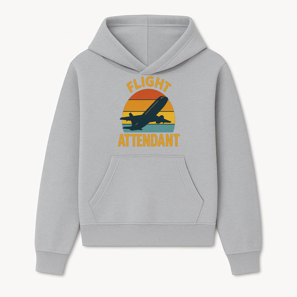 Vintage Flight Attendant Retro Airplane Sunset Graphic Tee | Travel Lover Gift | Airline Crew Apparel - Hoodie 1758254653833.jpg