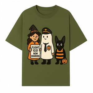 Halloween Flight 1031 Boarding Sign Art Print - Spooky Ghost, Witch, and Cat Costume Decor for Fall, Trick or Treat, Kids Room - T-shirt 1758254653971.jpg