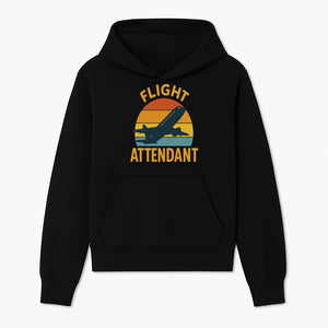 Vintage Flight Attendant Retro Airplane Sunset Graphic Tee | Travel Lover Gift | Airline Crew Apparel - Hoodie 1758254654003.jpg