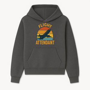 Vintage Flight Attendant Retro Airplane Sunset Graphic Tee | Travel Lover Gift | Airline Crew Apparel - Hoodie 1758254654187.jpg