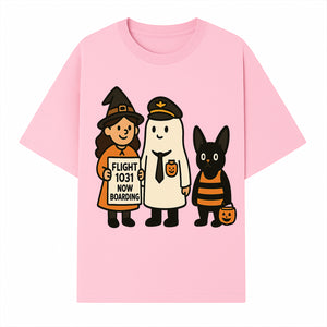 Halloween Flight 1031 Boarding Sign Art Print - Spooky Ghost, Witch, and Cat Costume Decor for Fall, Trick or Treat, Kids Room - T-shirt 1758254654446.jpg