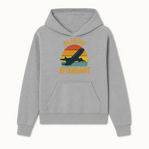 Vintage Flight Attendant Retro Airplane Sunset Graphic Tee | Travel Lover Gift | Airline Crew Apparel - Hoodie 1758254654536.jpg