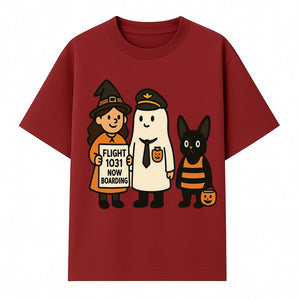 Halloween Flight 1031 Boarding Sign Art Print - Spooky Ghost, Witch, and Cat Costume Decor for Fall, Trick or Treat, Kids Room - T-shirt 1758254654612.jpg