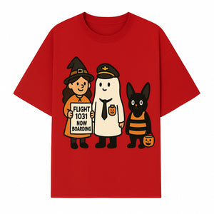 Halloween Flight 1031 Boarding Sign Art Print - Spooky Ghost, Witch, and Cat Costume Decor for Fall, Trick or Treat, Kids Room - T-shirt 1758254654967.jpg