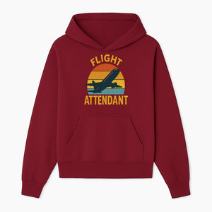 Vintage Flight Attendant Retro Airplane Sunset Graphic Tee | Travel Lover Gift | Airline Crew Apparel - Hoodie 1758254655052.jpg