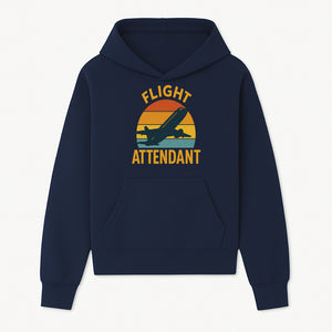 Vintage Flight Attendant Retro Airplane Sunset Graphic Tee | Travel Lover Gift | Airline Crew Apparel - Hoodie 1758254655254.jpg