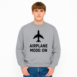 Airplane Mode On Graphic Tee, Travel Shirt, Aviation Lover Gift, Cool Airplane Design, Casual Outfit, Unisex Apparel - Sweatshirt 1758254655393.jpg