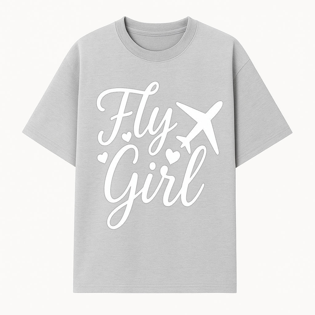 Fly Girl Airplane Wall Art - Travel Decor for Aviation Lovers, Vintage Inspired Home Decoration - T-shirt 1758254656749.jpg