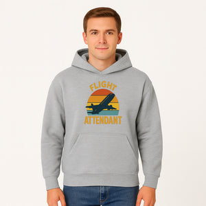 Vintage Flight Attendant Retro Airplane Sunset Graphic Tee | Travel Lover Gift | Airline Crew Apparel - Hoodie 1758254656900.jpg