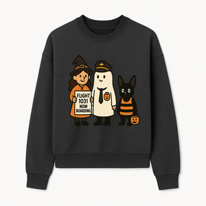 Halloween Flight 1031 Boarding Sign Art Print - Spooky Ghost, Witch, and Cat Costume Decor for Fall, Trick or Treat, Kids Room - Sweatshirt 1758254657019.jpg