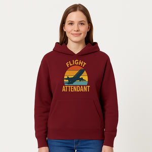 Vintage Flight Attendant Retro Airplane Sunset Graphic Tee | Travel Lover Gift | Airline Crew Apparel - Hoodie 1758254657046.jpg