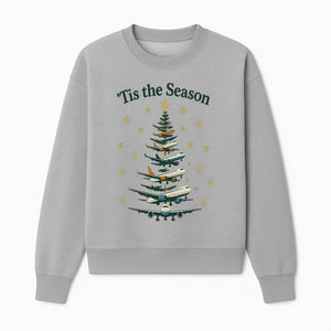 'Tis the Season Airplane Christmas Tree Graphic Tee - Holiday Travel Shirt for Pilots and Aviation Enthusiasts - Sweatshirt 1758254657073.jpg
