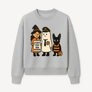 Halloween Flight 1031 Boarding Sign Art Print - Spooky Ghost, Witch, and Cat Costume Decor for Fall, Trick or Treat, Kids Room - Sweatshirt 1758254657336.jpg