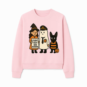 Halloween Flight 1031 Boarding Sign Art Print - Spooky Ghost, Witch, and Cat Costume Decor for Fall, Trick or Treat, Kids Room - Sweatshirt 1758254657649.jpg